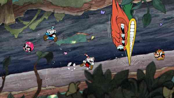 Cuphead fighting legendary boss